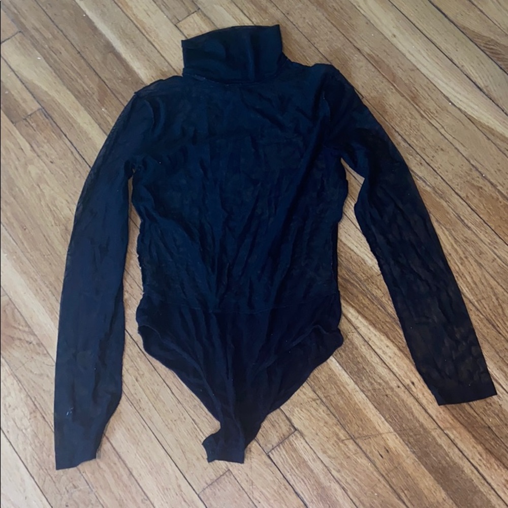 Sold! Turtle neck mesh bodysuit
